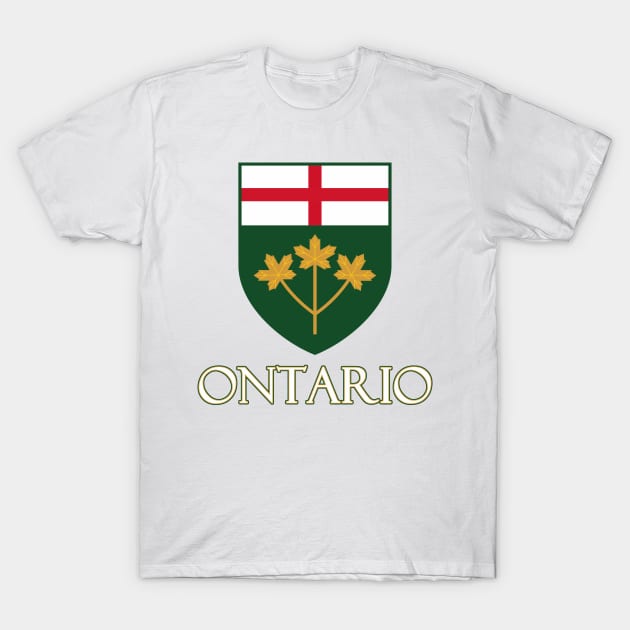 Ontario, Canada - Coat of Arms Design T-Shirt by Naves